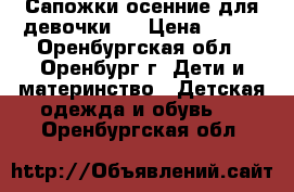 Сапожки осенние для девочки . › Цена ­ 800 - Оренбургская обл., Оренбург г. Дети и материнство » Детская одежда и обувь   . Оренбургская обл.
